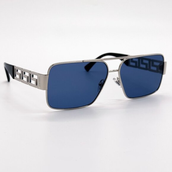 NEW VERSACE SUNGLASSES VE2290 100180 SILVER/BLUE UNISEX EYEWEAR VE2290 1001/80 main image 9